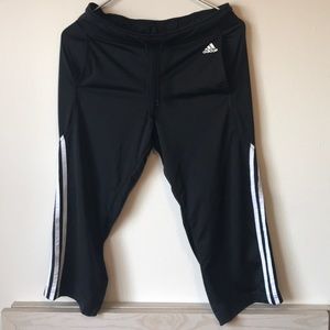 Adidas cropped nylon work out pants